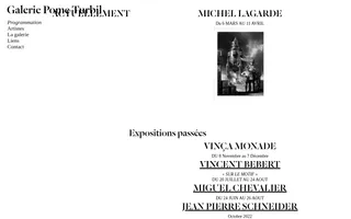 Galerie Pome Turbil homepage website preview