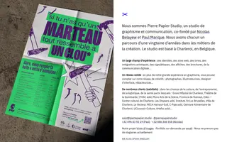 Pierre Papier Studio homepage website preview