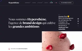 Hypersthène homepage website preview
