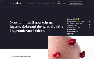 Hypersthène homepage website preview