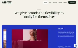 Agency Habitat homepage website preview