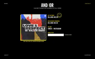 And / Or homepage website preview