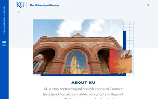 The University of Kansas homepage website preview