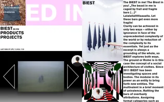 BIEST homepage website preview
