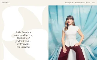 Sofia Pusa homepage website preview
