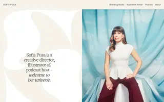 Sofia Pusa homepage website preview