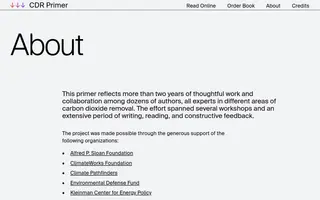 CDR Primer homepage website preview
