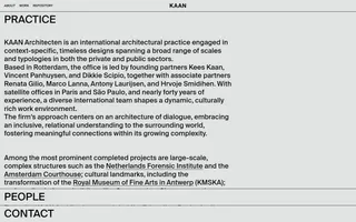 KAAN Architecten homepage website preview