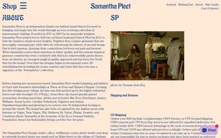 Samantha Pleet homepage website preview
