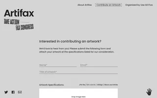 Artifax homepage website preview