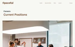 Spaceful homepage website preview
