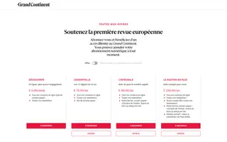 Le Grand Continent homepage website preview