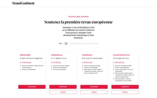 Le Grand Continent homepage website preview
