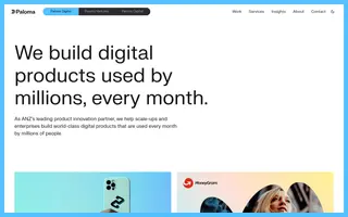 Paloma Group homepage website preview