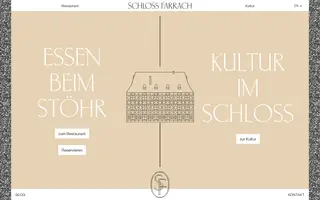 Schloss Farrach homepage website preview