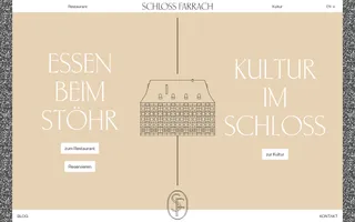 Schloss Farrach homepage website preview