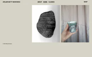 Betty Montarou homepage website preview
