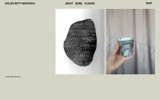 Betty Montarou homepage website preview