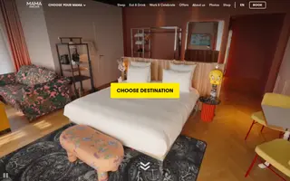 Mama Shelter homepage website preview