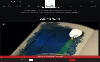 HiddenCity homepage website preview
