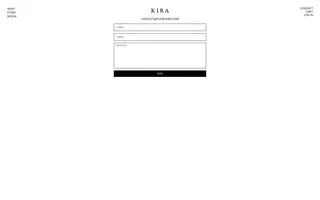 KIRA homepage website preview