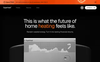 Superheat homepage website preview