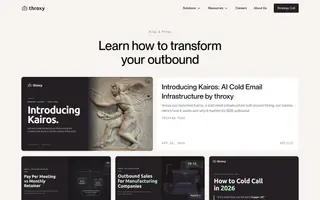 throxy homepage website preview