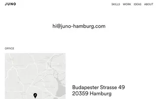 JUNO homepage website preview
