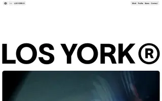 Los York Studio homepage website preview
