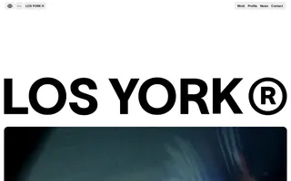 Los York Studio homepage website preview