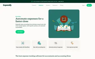 Expensify homepage website preview
