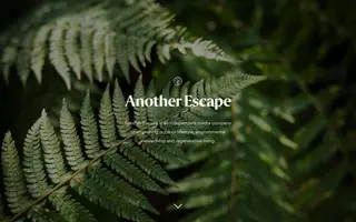 Another Escape homepage website preview