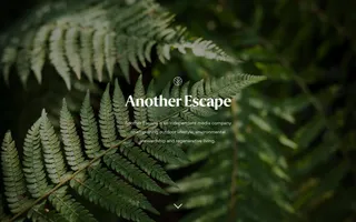 Another Escape homepage website preview