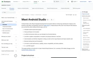 Android Developers homepage website preview