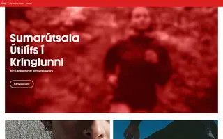 Útilíf homepage website preview