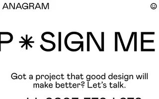 Anagram homepage website preview