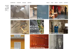 Martin Birrer Design homepage website preview