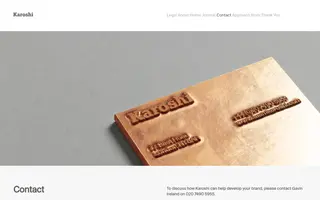 Karoshi homepage website preview