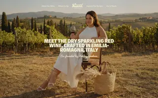 Lucci Lambrusco homepage website preview