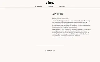 Cioè homepage website preview