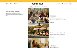 Mother Root homepage website preview