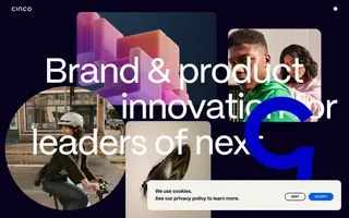 Cinco homepage website preview