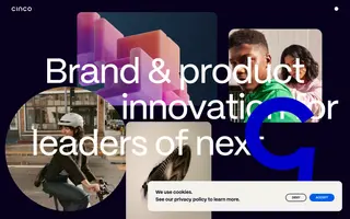 Cinco homepage website preview