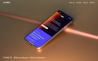 JUNO homepage website preview
