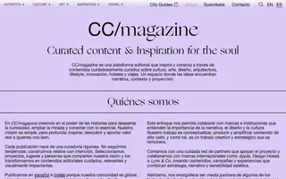 CC/magazine homepage website preview