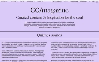 CC/magazine homepage website preview
