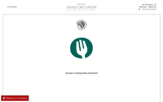 Salvo Cacciatori homepage website preview
