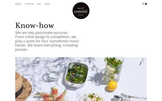 Petit Comité homepage website preview