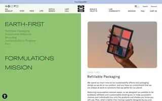MOB Beauty homepage website preview