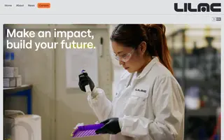 Lilac homepage website preview